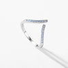 Wholesale Ring S925 Sterling Silver Microinlaid Zircon Geometric Open Design For Women