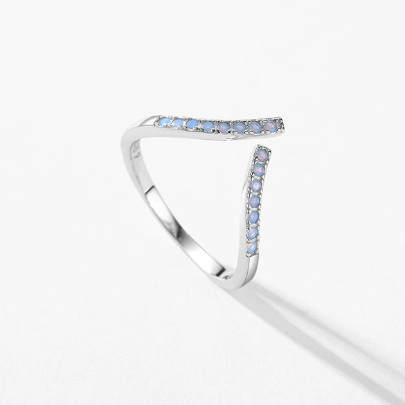 Wholesale Ring S925 Sterling Silver Microinlaid Zircon Geometric Open Design For Women