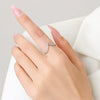 Wholesale Ring S925 Sterling Silver Microinlaid Zircon Geometric Open Design For Women