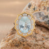 Wholesale Ring S925 Sterling Silver Natural Colored Gemstone Amethyst Citrine Flower Shaped Light Luxury Style