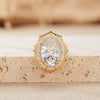 Wholesale Ring S925 Sterling Silver Natural Colored Gemstone Amethyst Citrine Flower Shaped Light Luxury Style