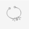 Wholesale Ring S925 Sterling Silver Opening Adjustable Letter Pendant Microinlaid Zircon Electroplated Platinum 18K Gold Fashion