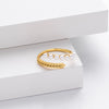 Wholesale Ring S925 Sterling Silver Pearl Wheat Floral Retro Style Electroplated