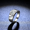 Wholesale Ring S925 Sterling Silver Platinum Plated Moissanite The Crown Design Natural Style For Male