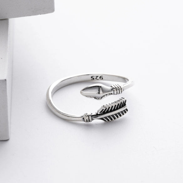 Wholesale Ring S925 Sterling Silver Retro Geometric Electroplating Unisex And Women's