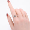 Wholesale Ring S925 Sterling Silver Retro Geometric Electroplating Unisex And Women's