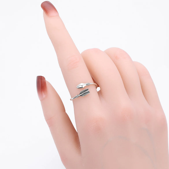 Wholesale Ring S925 Sterling Silver Retro Geometric Electroplating Unisex And Women's
