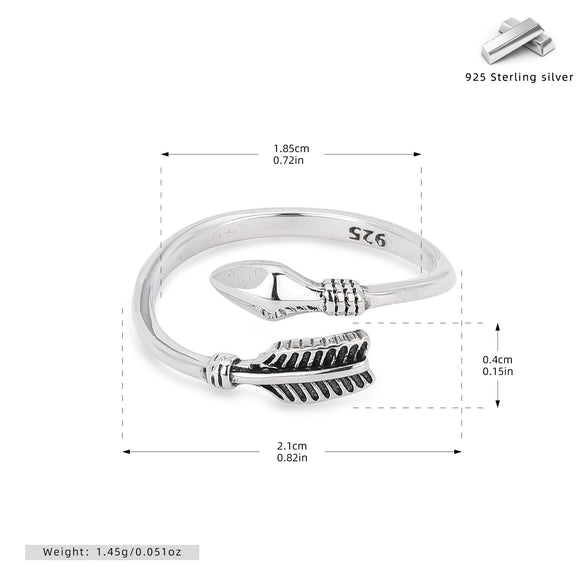 Wholesale Ring S925 Sterling Silver Retro Geometric Electroplating Unisex And Women's