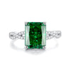 Wholesale Ring S925 Sterling Silver White Gemstone Ice Flower Cut Geometric Style For Women