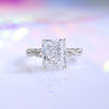 Wholesale Ring S925 Sterling Silver White Gemstone Ice Flower Cut Geometric Style For Women