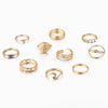 Wholesale Ring Set Alloy With Geometric Pattern Electroplated And Inlaid With Artificial And Semiprecious Stones Butterfly Love Design