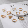 Wholesale Ring Set Alloy With Geometric Pattern Electroplated And Inlaid With Artificial And Semiprecious Stones Butterfly Love Design