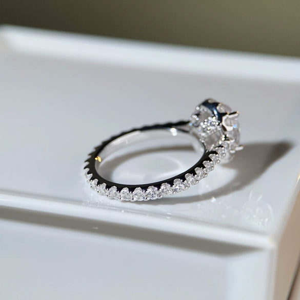 Wholesale Ring 925 Silver Geometric Moissanite Wedding Ring