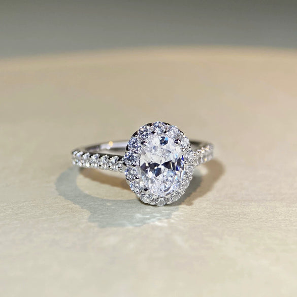 Wholesale Ring 925 Silver Geometric Moissanite Wedding Ring