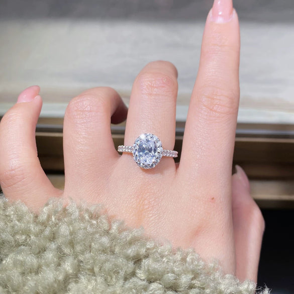 Wholesale Ring 925 Silver Geometric Moissanite Wedding Ring