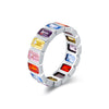Wholesale Ring 925 Silver Geometric Style Set With Diamonds For Women
