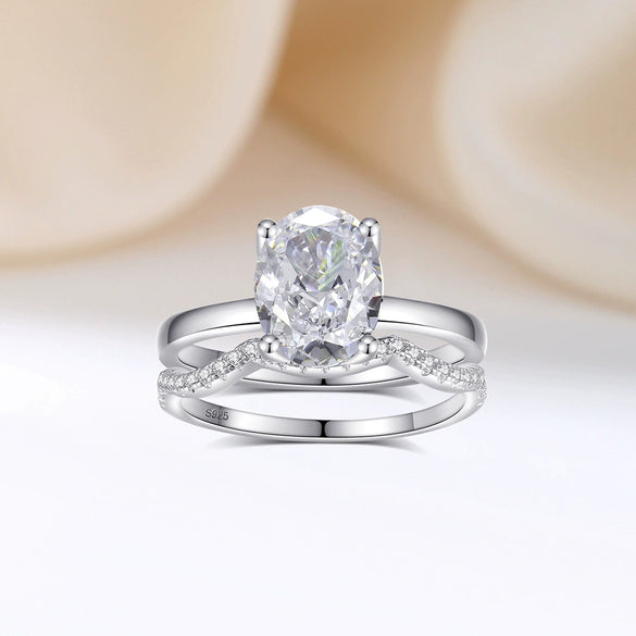 Wholesale Ring 925 Silver Geometric Ushape Electroplated High Sense Women's