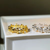 Wholesale Ring 925 Silver Goldplated Geometric Retro Fashion Style For Women