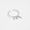 Wholesale Ring Silver Zircon Pendant Geometric Style Electroplated
