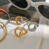 Wholesale Ring Stainless Steel Animals Zodiac Horseshoe Electroplated Trend Jewelry