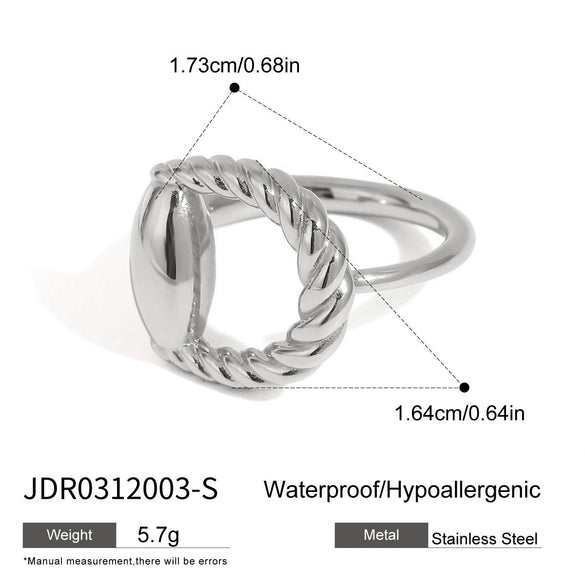 Wholesale Ring Stainless Steel Animals Zodiac Horseshoe Electroplated Trend Jewelry