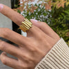 Wholesale Ring Stainless Steel Drop Shape Cross Opening Electroplated For Women