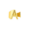 Wholesale Ring Stainless Steel English Letter Retro Ins Style Electroplated