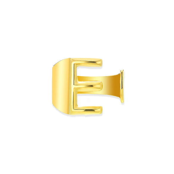 Wholesale Ring Stainless Steel English Letter Retro Ins Style Electroplated