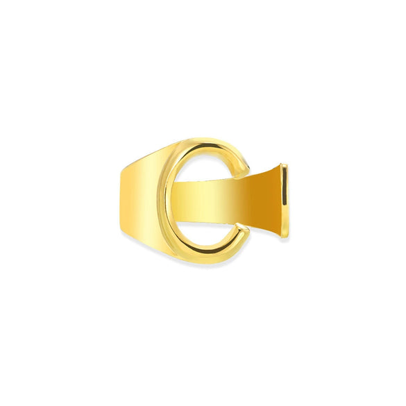 Wholesale Ring Stainless Steel English Letter Retro Ins Style Electroplated