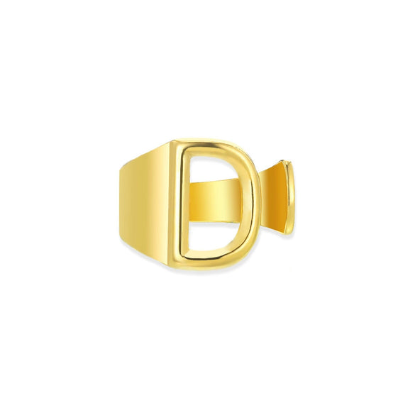 Wholesale Ring Stainless Steel English Letter Retro Ins Style Electroplated