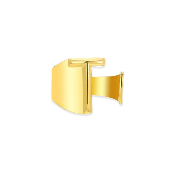 Wholesale Ring Stainless Steel English Letter Retro Ins Style Electroplated