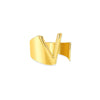 Wholesale Ring Stainless Steel English Letter Retro Ins Style Electroplated