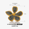 Wholesale Ring Stainless Steel Flower Black And White Enamel Electroplated For Women Retro Style
