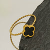 Wholesale Ring Stainless Steel Four Leaf Clover Electroplated Simple Light Luxury Style