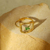 Wholesale Ring Stainless Steel Fresh Oil Dripping Flower Geometric Light Luxury Retro Styling Electroplating For Women