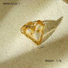Wholesale Ring Stainless Steel Fresh Oil Dripping Flower Geometric Light Luxury Retro Styling Electroplating For Women