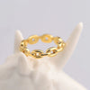 Wholesale Ring Stainless Steel Geometric Animal Zodiac Electroplated Simple Allmatch Light Luxury Style