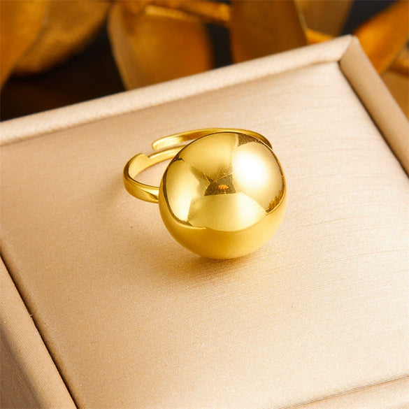 Wholesale Ring Stainless Steel Geometric Butterfly Opening Electroplated For Women