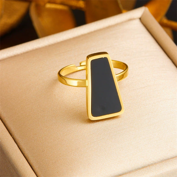 Wholesale Ring Stainless Steel Geometric Butterfly Opening Electroplated For Women