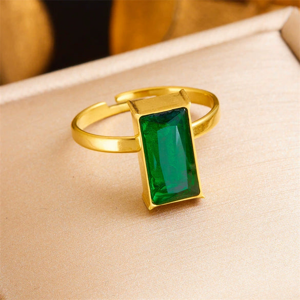 Wholesale Ring Stainless Steel Geometric Butterfly Opening Electroplated For Women