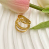 Wholesale Ring Stainless Steel Geometric Cold Style Electroplating Jewelry For Women