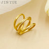 Wholesale Ring Stainless Steel Geometric Cold Style Electroplating Jewelry For Women