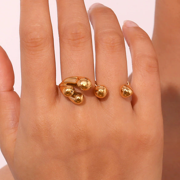 Wholesale Ring Stainless Steel Geometric Creative Electroplated For Women