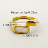 Wholesale Ring Stainless Steel Geometric Doubleheaded Square Fritillary Electroplated Retro Light Luxury Simple