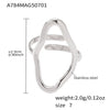 Wholesale Ring 316L Stainless Steel Geometric Electroplated Fashion Exaggerated Irregular Open