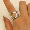 Wholesale Ring Stainless Steel Geometric Electroplated Jewelry For Women