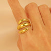 Wholesale Ring Stainless Steel Geometric Electroplated Jewelry For Women