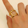 Wholesale Ring Stainless Steel Geometric Electroplated Jewelry For Women