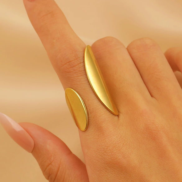 Wholesale Ring Stainless Steel Geometric Electroplated Jewelry For Women