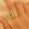 Wholesale Ring Stainless Steel Geometric Electroplated Jewelry For Women
